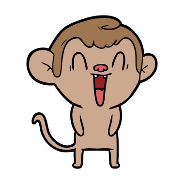  vektör çizim karikatür komik maymun