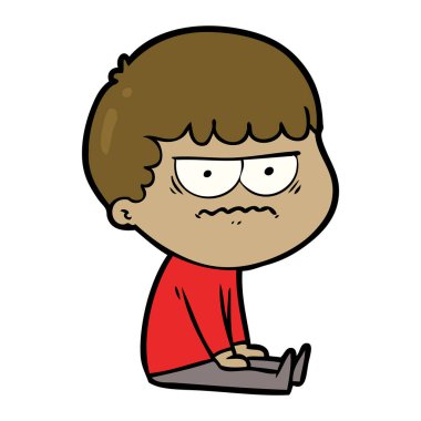 vektör çizim karikatür dostum rahatsız