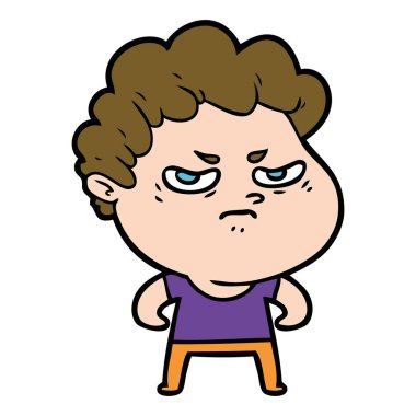 vektör çizim karikatür kızgın adam
