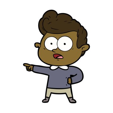  vektör çizim karikatür bakan adam