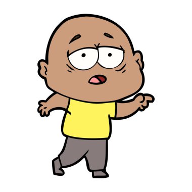 yorgun kel adam çizgi film