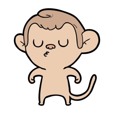 Çizgi film maymununun vektör çizimi