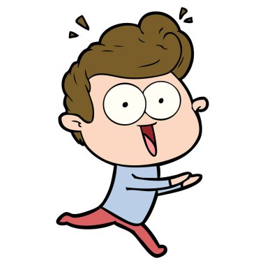  vektör çizim karikatür bakan adam