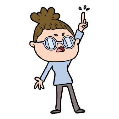 vektör çizim karikatür rahatsız kadın