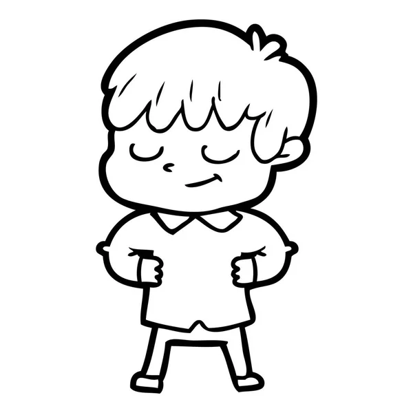 Vektorillustration Cartoon Happy Boy — Stock vektor