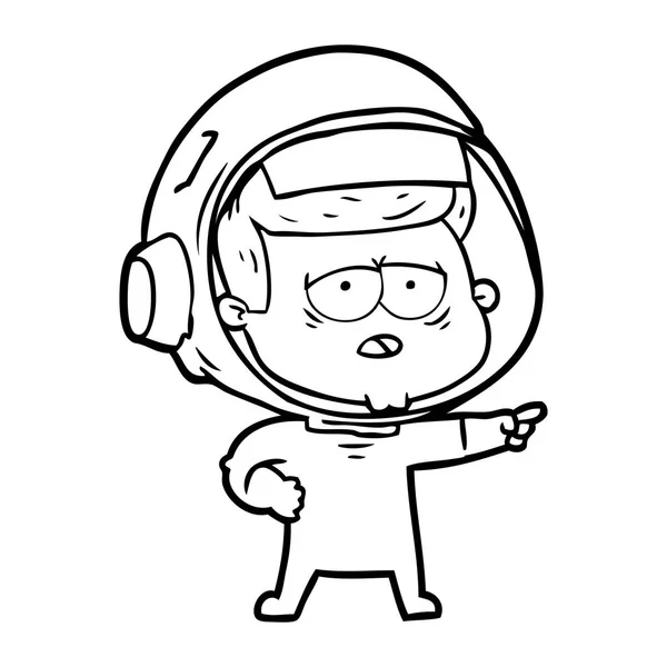 Vectorillustratie Van Cartoon Moe Astronaut — Stockvector