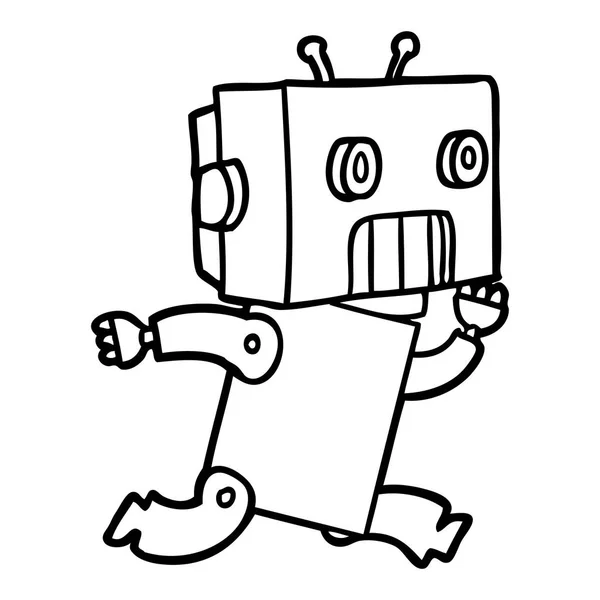 Ilustración Vectorial Del Robot Dibujos Animados — Vector de stock