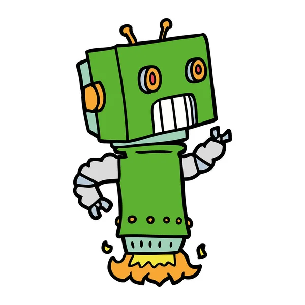 Vektor Illustration Tecknad Robot — Stock vektor