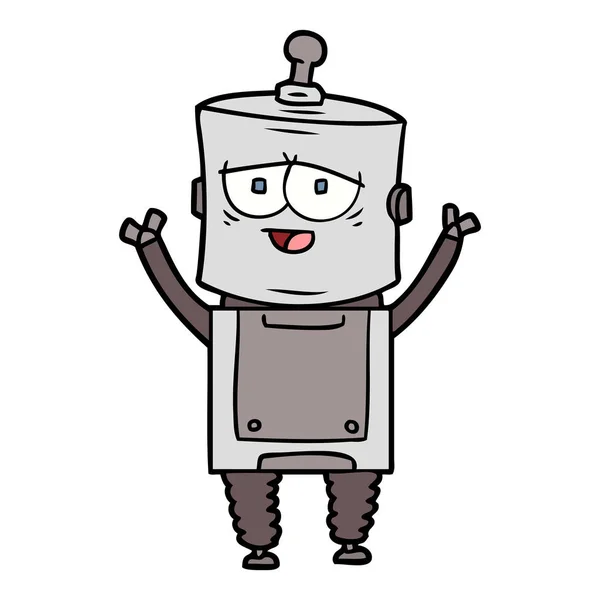 Vector Illustratie Van Cartoon Robot — Stockvector