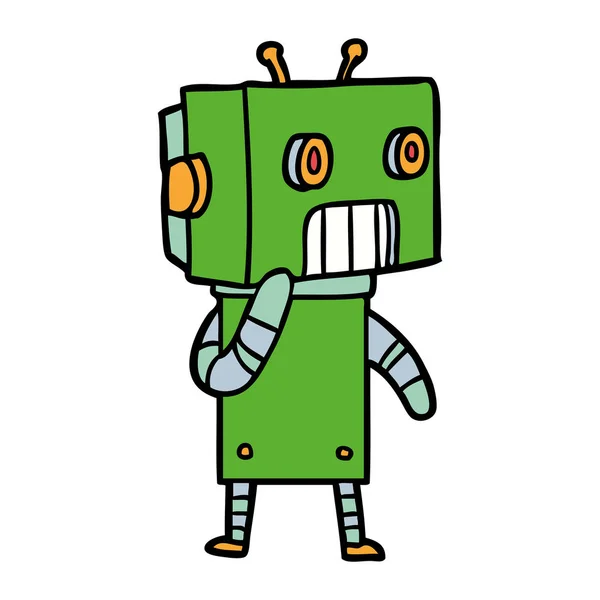 Vektor Illustration Tecknad Robot — Stock vektor