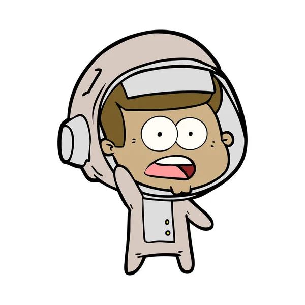 Ilustración Vectorial Del Astronauta Dibujos Animados — Vector de stock