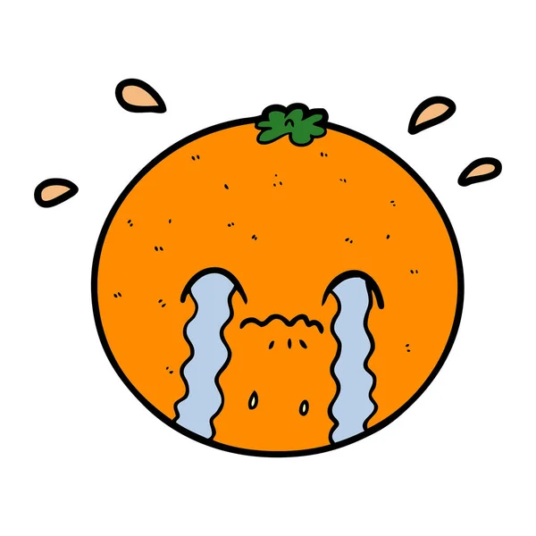 Vektorové Ilustrace Kreslené Oranžová — Stockový vektor