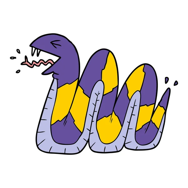 Vector Ilustración Serpiente Dibujos Animados — Vector de stock