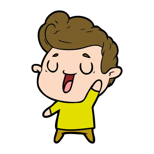 Vectorillustratie Van Happy Cartoon Man — Stockvector