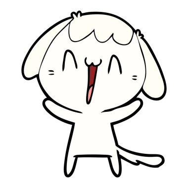 Çizgi film köpeğinin vektör çizimi