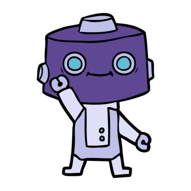 Çizgi film robotunun vektör çizimi