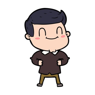 vektör çizim karikatür dostça adam