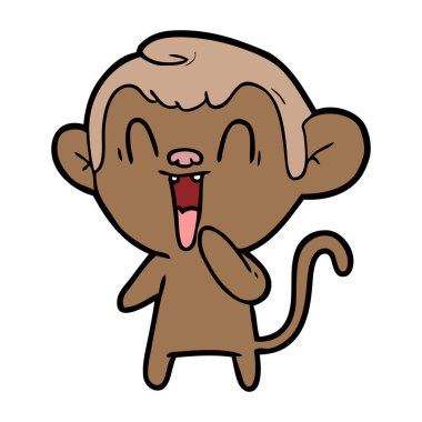  vektör çizim karikatür komik maymun