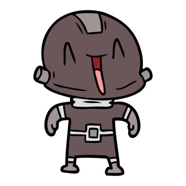 Çizgi film robotunun vektör çizimi