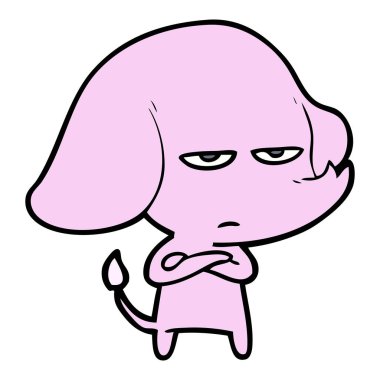 vektör çizim rahatsız çizgi fil