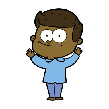 vektör çizim karikatür mutlu adam