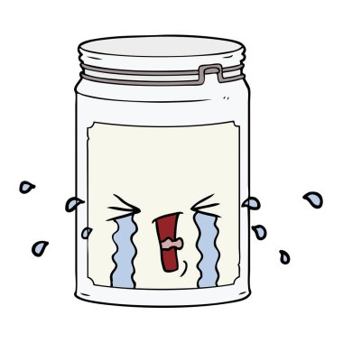 vektör çizim karikatür Cam Kavanoz