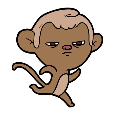 Çizgi film maymununun vektör çizimi