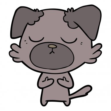 Çizgi film köpeğinin vektör çizimi