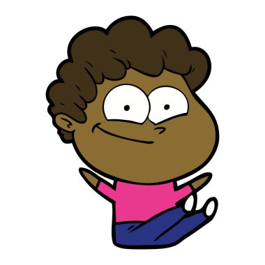 vektör çizim karikatür mutlu adam