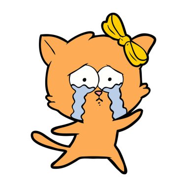 Çizgi film kedisinin vektör çizimi