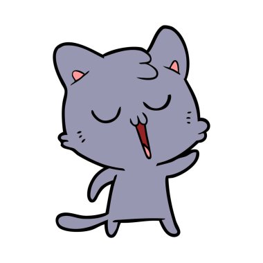  vektör çizim karikatür kedi şarkı