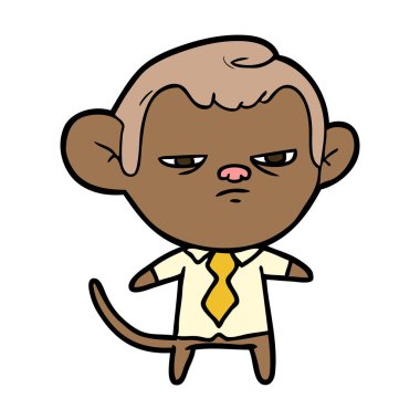 Çizgi film maymununun vektör çizimi