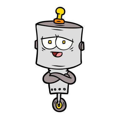 Çizgi film robotunun vektör çizimi