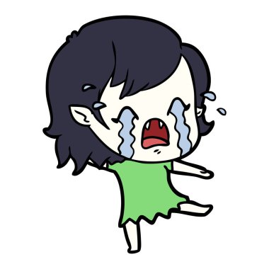 ağlayan vampir kız çizgi film