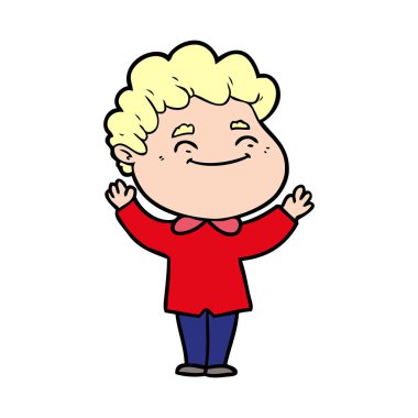 vektör çizim karikatür dostça adam