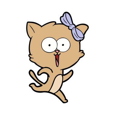 Çizgi film kedisinin vektör çizimi