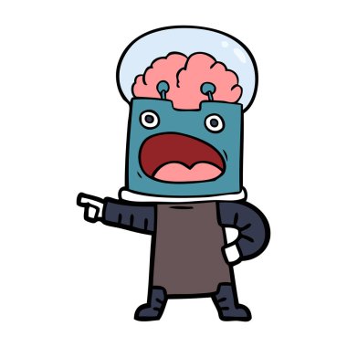 Çizgi film robotunun vektör çizimi