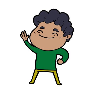 vektör çizim karikatür dostça adam