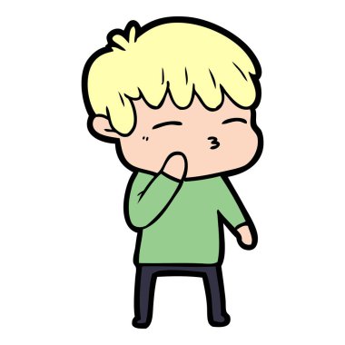 vektör çizim karikatür meraklı çocuk