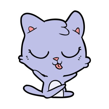 Çizgi film kedisinin vektör çizimi