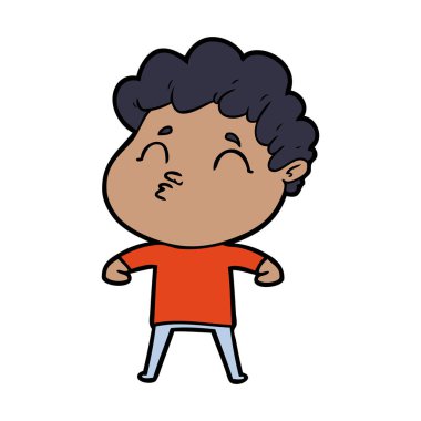 surat asmayı çizgi film adam vektör çizim