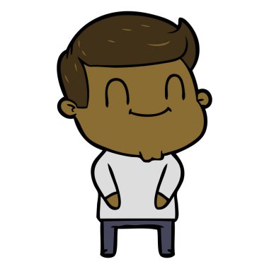 vektör çizim karikatür mutlu adam