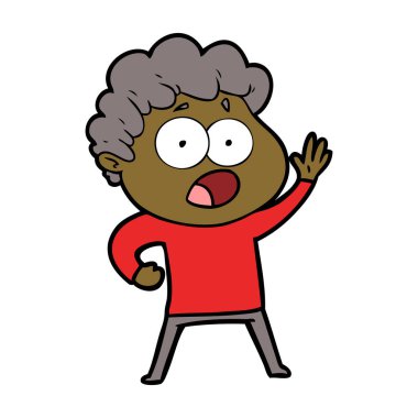 çizgi film adam sürpriz nefes nefese