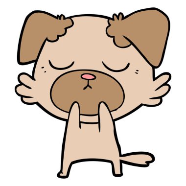 Çizgi film köpeğinin vektör çizimi