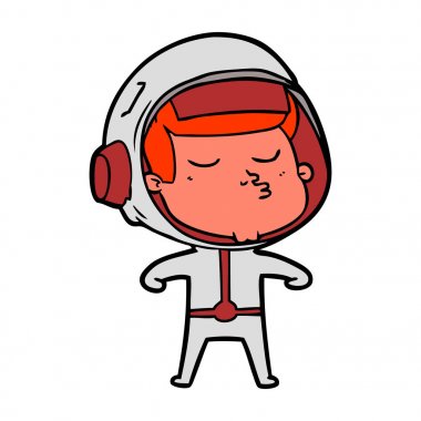  vektör çizim karikatür emin astronot