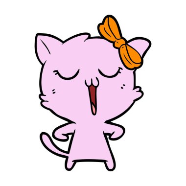 Çizgi film kedisinin vektör çizimi