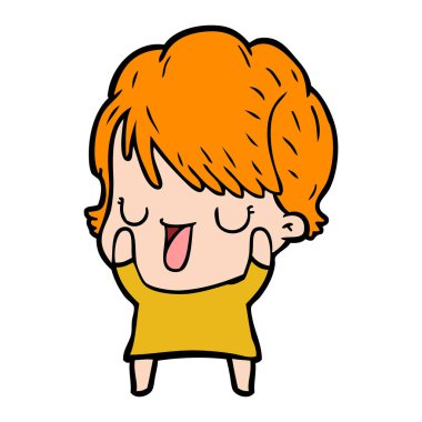  vektör çizim karikatür kadın söz