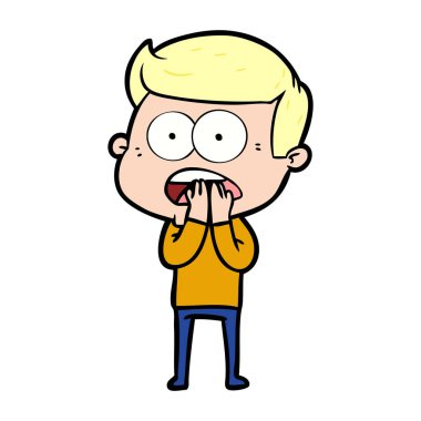 vektör çizim karikatür dostum şok