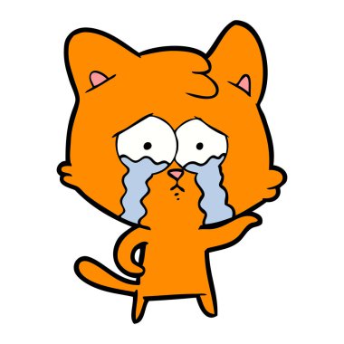 Çizgi film kedisinin vektör çizimi