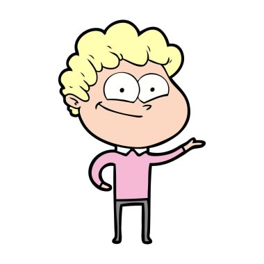 vektör çizim karikatür mutlu adam